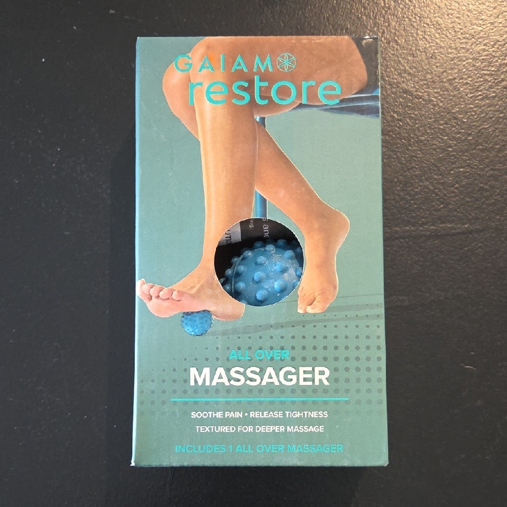 GAIAM Restore Teal All-Over Massager New In Box